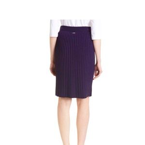 Boss Hugo boss Fenova Rib Pencil Skirt SZ XS Navy Made In Italy